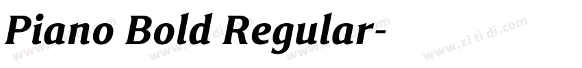 Piano Bold Regular字体转换